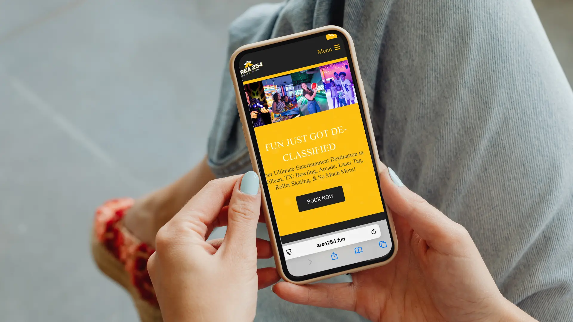 Area 254 mobile website