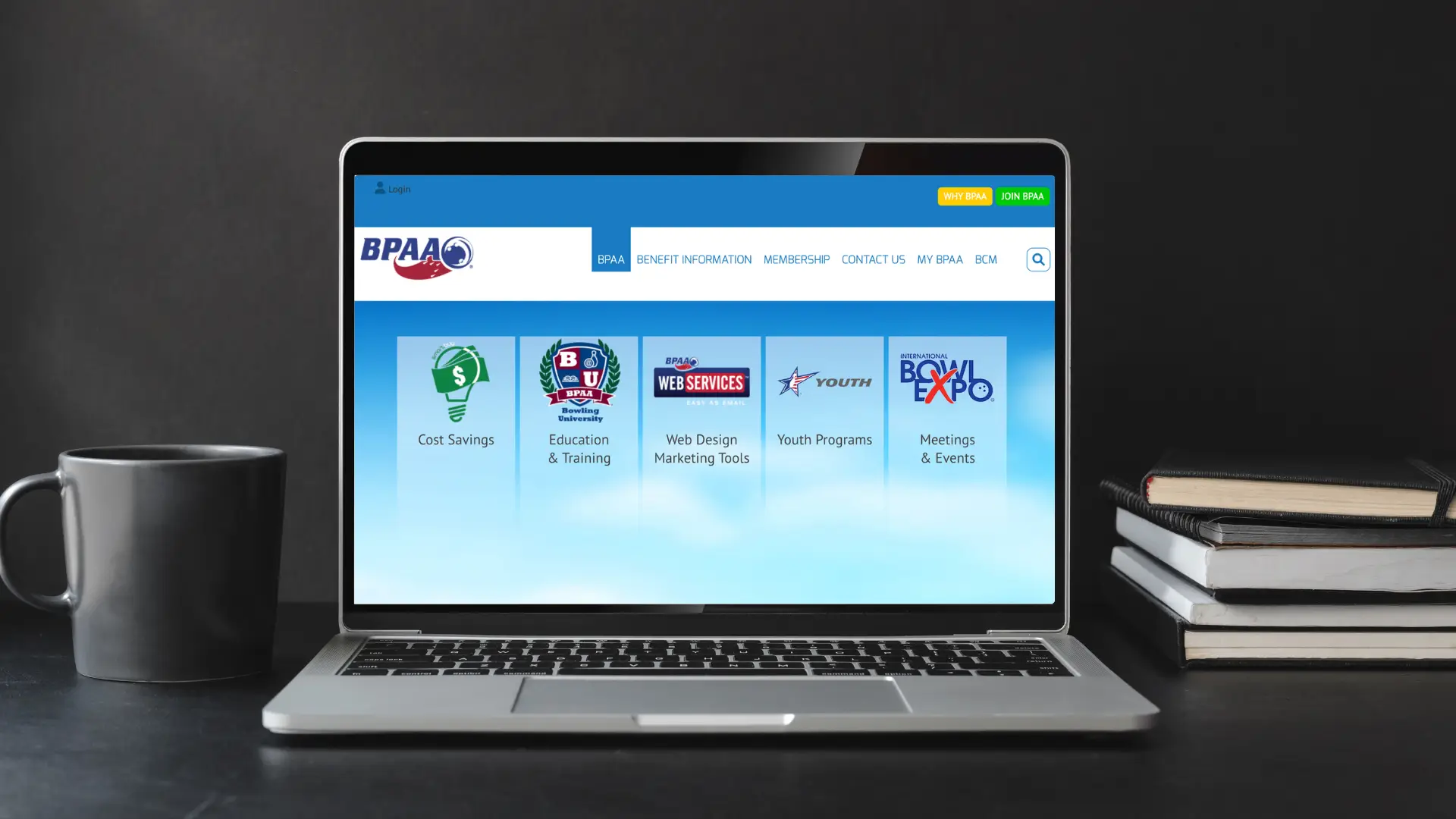 Mockup of BPAA Website